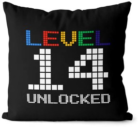 Vankúš Level unlocked (vek: 14, Velikost: 40 x 40 cm)