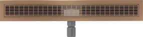 Mexen Flat, lineárny podlahový žľab 60 cm, M33, medená matná, 1C33060-15
