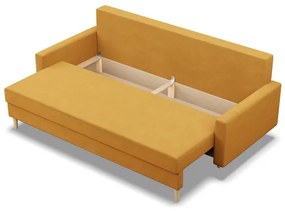 Trojmiestna rozkladacia sedačka BLANK Elegant žltá