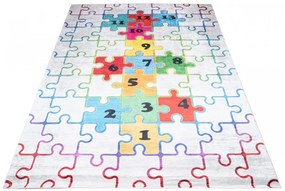 Detský koberec s motívom farebného puzzle Šírka: 80 cm | Dĺžka: 150 cm