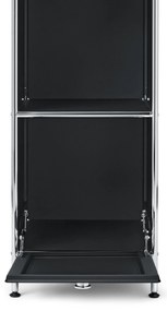 Úzka kovová komoda »CN3« s 2 zásuvkami a 1 výklopným priečinkom