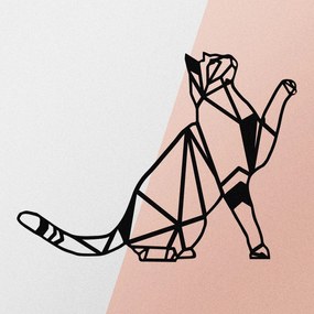 Nástěnná dekorace Cat Metal černá