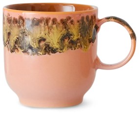 HK living Kameninový hrnček café mug 70's Lush 250 ml