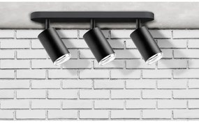 Kúpeľňové bodové svietidlo TURYN 3xGU10/10W/230V IP44 čierna