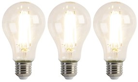 Sada 3 LED žiaroviek E27 A67 číra 8W 1055 lm 2700K