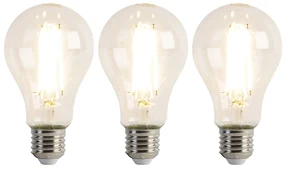 Sada 3 LED žiaroviek E27 A67 číra 8W 1055 lm 2700K