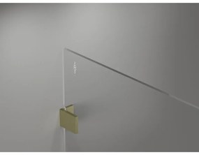 Mexen Lunar sprchová stena ľavá 140 x 200 cm, 8mm číre sklo, zlatá matná, 830-140-000-55-00-L