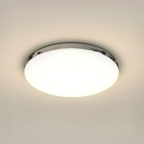 LED kúpeľňové stropné svietidlo MAYA, 15 W, 230 V, pr. 33 cm, IP44, lesklý chróm