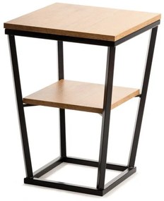 Odkladací stolík EXPAND 57x40 cm čierna/hnedá