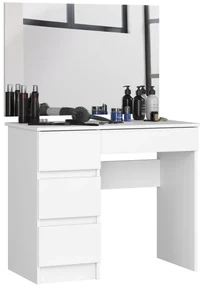 Toaletný stolík so zrkadlom T-6/SL 900x600 ľavý, biely