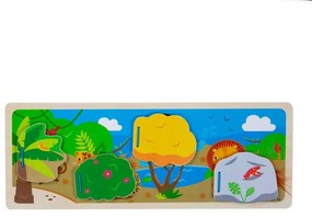 Bigjigs Toys Senzorické puzzle džungľa