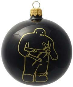 Vianočná ozdoba čierna s dekorom Golema