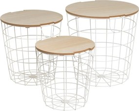 Okrúhle odkladacie stolíky v súprave 3 ks 39x39 cm – Casa Selección