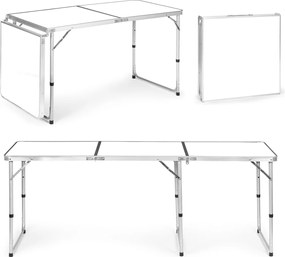 Skládací turistický stůl Veloca 180x60 cm bílý