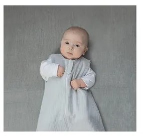 Obojstranný ľahký mušelínový spací vak Petrol 4 – 24 mesiacov M