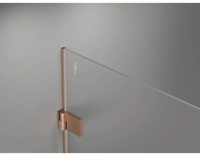 Mexen Lunar-B Duo výklopný sprchový kút 100 x 85 cm, číre sklo, medená matná, 832-100L-085P-65-00