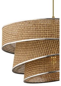 Luster na lane COUPER 1xE27/60W/230V hnedá/lesklý chróm