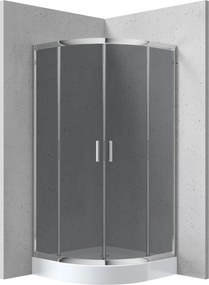 Deante Štvrťkruhový sprchový kút Funkia 80x80 cm - KYP 452K - bez vaničky