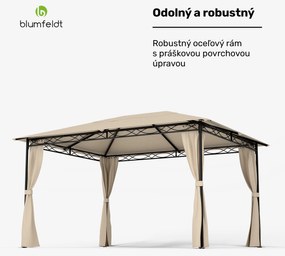 Blumfeldt Mondo 3x4 altánok s kovovým rámom a 4 bočnými stenami