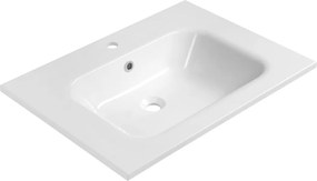 Sapho ARECA, nábytkové umývadlo, liaty mramor, 71x51,5cm, biela, AC071