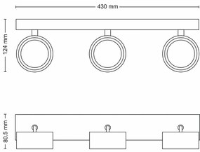 Philips 8720169174788 bodové LED svietidlo Bracia, biela, 3x 5,5 W 3x550lm 2700K IP20