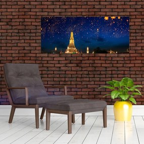 Obraz - Lampióny šťastia, Bangkok (120x50 cm)