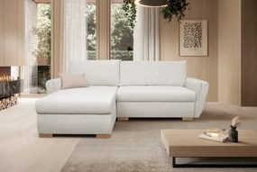 Rohová sedačka Helvetius, krémová látka