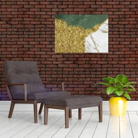 Sklenený obraz - Zelený mramor N⁰2 (70x50 cm)