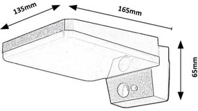 Rabalux 77078 - LED solárne nástenné svietidlo LASSET LED/4,4W/3,7V IP54 čierne