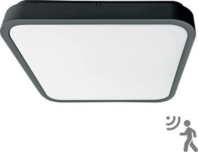 Brilagi-LED Kúpeľňové stropné svietidlo so senzorom ZENNA LED/24W/230V 34,5x34,5 cm IP44 antracit