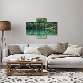 Obraz - Ihličnany pri jazere (90x60 cm)