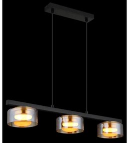 Globo 16055-3HG - LED Luster na lanku HIGGINS 3xGX53/6W/230V dymová/hnedá