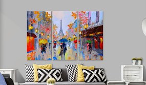 Artgeist Ručne maľovaný obraz - Rainy Paris Veľkosť: 60x40