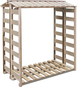 vidaXL Prístrešok na drevo 150x90x176 cm, impregnovaná borovica