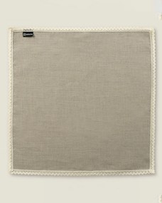 Čipkovaný obrúsok 1 ks. 48x48 cm farba produktu béžová látka polopriehľadný, zapletaná