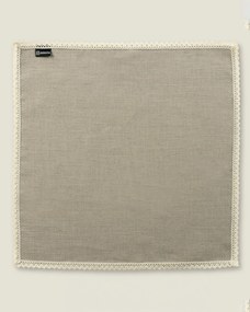 Čipkovaný obrúsok 1 ks. 48x48 cm farba produktu béžová látka polopriehľadný, zapletaná