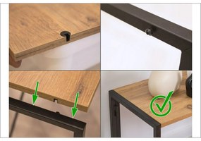 Regálová jednotka Edra Black a Atlantic Pine