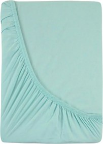 Kvalitex Luxusné bavlnené JERSEY prostieradlo s lycrou 180x200 cm - mentolová