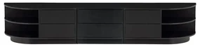 Čierna TV zostava z borovicového dreva 206x40 cm Finca – WOOOD