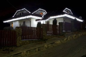 DECOLED LED svetlá vo forme snehuliakov, FLASH, 3 × 0,5 m, ľadovo biela, 114 diód, IP67, čierny kábel