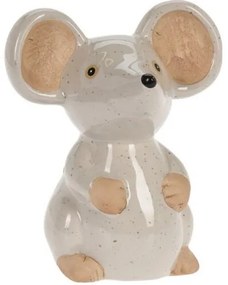 Záhradná dekorácia Myš biela, 13 x 15,5 x 10 cm, porcelán