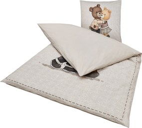 Detské bavlnené obliečky TEDDY HENRY béžové Rozmer obliečky: 80 x 80 cm | 135 x 200 cm