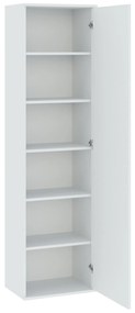 Úzka šatníková policová skriňa 50 cm SAVOY - biela