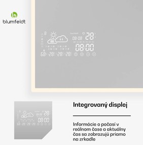 Blumfeldt Infračervený ohrievač, Smart Mirror, Infračervené žiarenie, 500 W, IP44