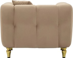 Taupe zamatové kreslo Alma – Mauro Ferretti