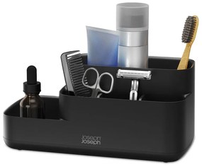 Čierny plastový kúpeľňový organizér EasyStore – Joseph Joseph