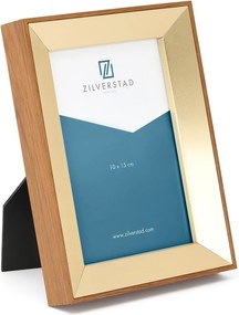 Kovový stojací rámček v mosadznej farbe 13,5x18,5 cm Marseille – Zilverstad