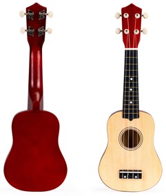 Detská gitara so 4 nylonovými strunami, drevená
