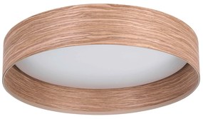 EGLO Drevené LED stropné osvetlenie LUPPINERIA, 24W, teplá biela, 38cm, okrúhle