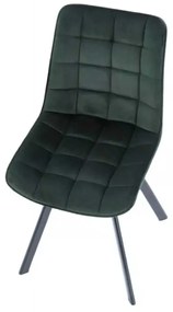 LuxuryForm DESIGN Jedálenská stolička ORLEN VELUR - fľaškovo zelená